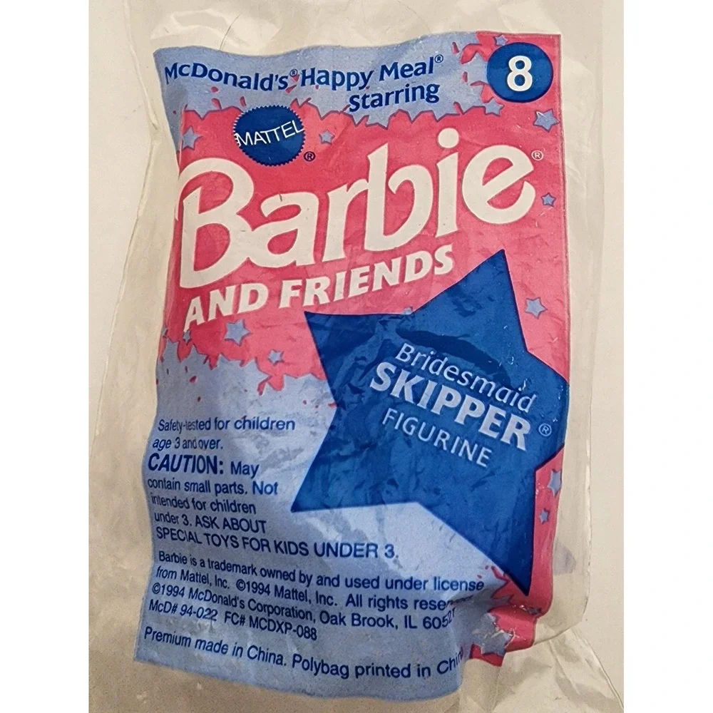 Vtg 1994 Barbie & Friends‎ McDonald's Happy Meal Toy #8 Bridesmaid Skipper - NEW